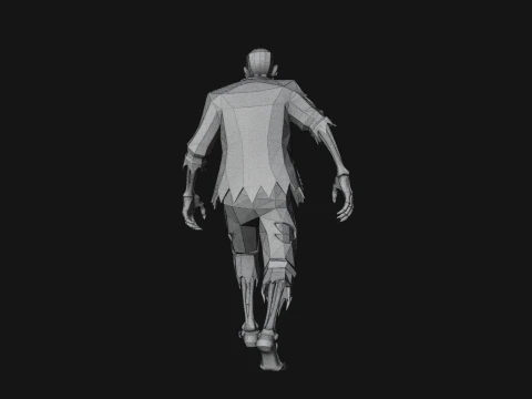 Walking Zombie Statue Design 2 - 3D Print Model 3D Print Model