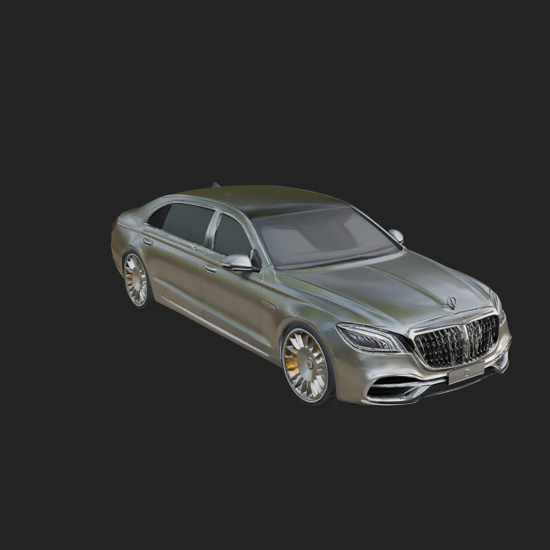 Luxury Sedan Car Model Design 2 - 3D Print Model 3D Print Model .c4d .max .obj .3ds .fbx .stl .blend 