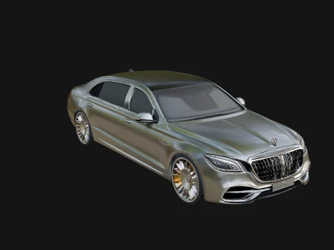Luxury Sedan Car Model Design 2 - 3D Print Model 3D Print Model
