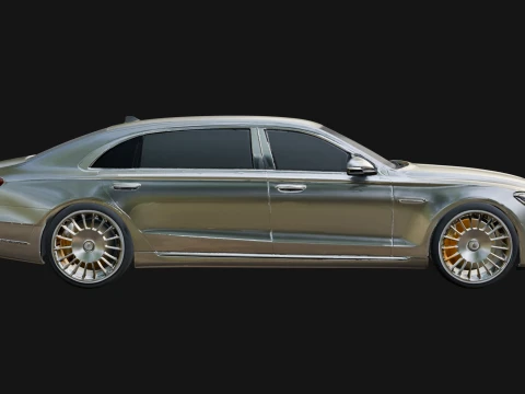 Luxury Sedan Car Model Design 2 - 3D Print Model 3D Print Model