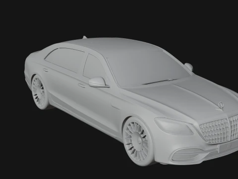 Luxury Sedan Car Model Design 2 - 3D Print Model 3D Print Model