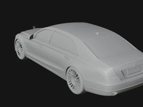 Luxury Sedan Car Model Design 2 - 3D Print Model 3D Print Model