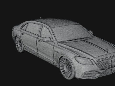 Luxury Sedan Car Model Design 2 - 3D Print Model 3D Print Model