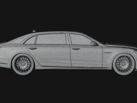 Luxury Sedan Car Model Design 2 - 3D Print Model 3D Print Model