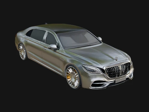 Luxury Sedan Car Model Design 2 - 3D Print Model 3D 프린트 모델