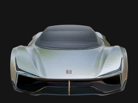 Concept Hypercar Model Design 3 - 3D Print Model 3D Print Model