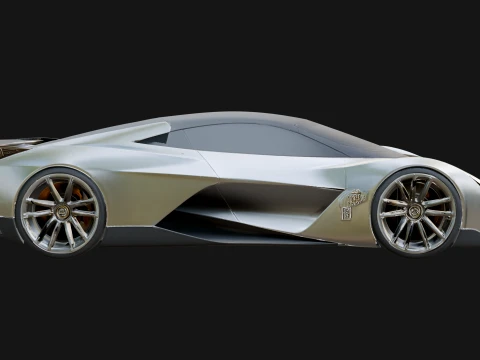 Concept Hypercar Model Design 3 - 3D Print Model 3D Print Model