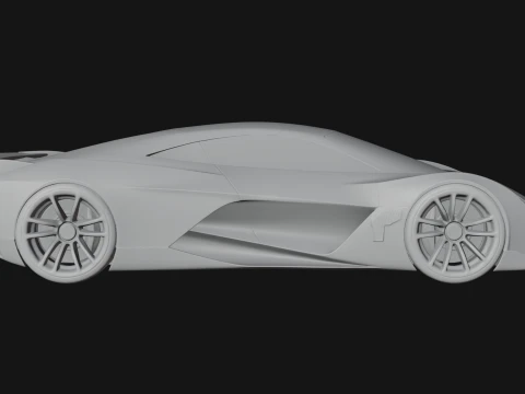 Concept Hypercar Model Design 3 - 3D Print Model 3D Print Model
