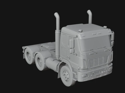 Semi Truck Model Design 7 - 3D Print Model 3D Print Model