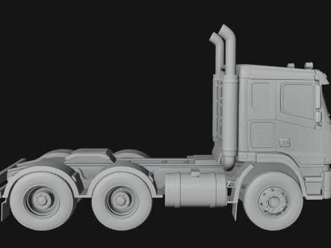Semi Truck Model Design 7 - 3D Print Model 3D Print Model