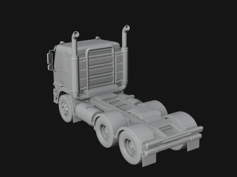 Semi Truck Model Design 7 - 3D Print Model 3D Print Model