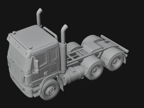 Semi Truck Model Design 7 - 3D Print Model 3D Print Model