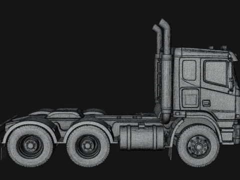 Semi Truck Model Design 7 - 3D Print Model 3D Print Model