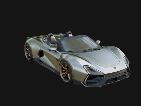 Roadster Supercar Model Design 3 - 3D Print Model 3D Print Model