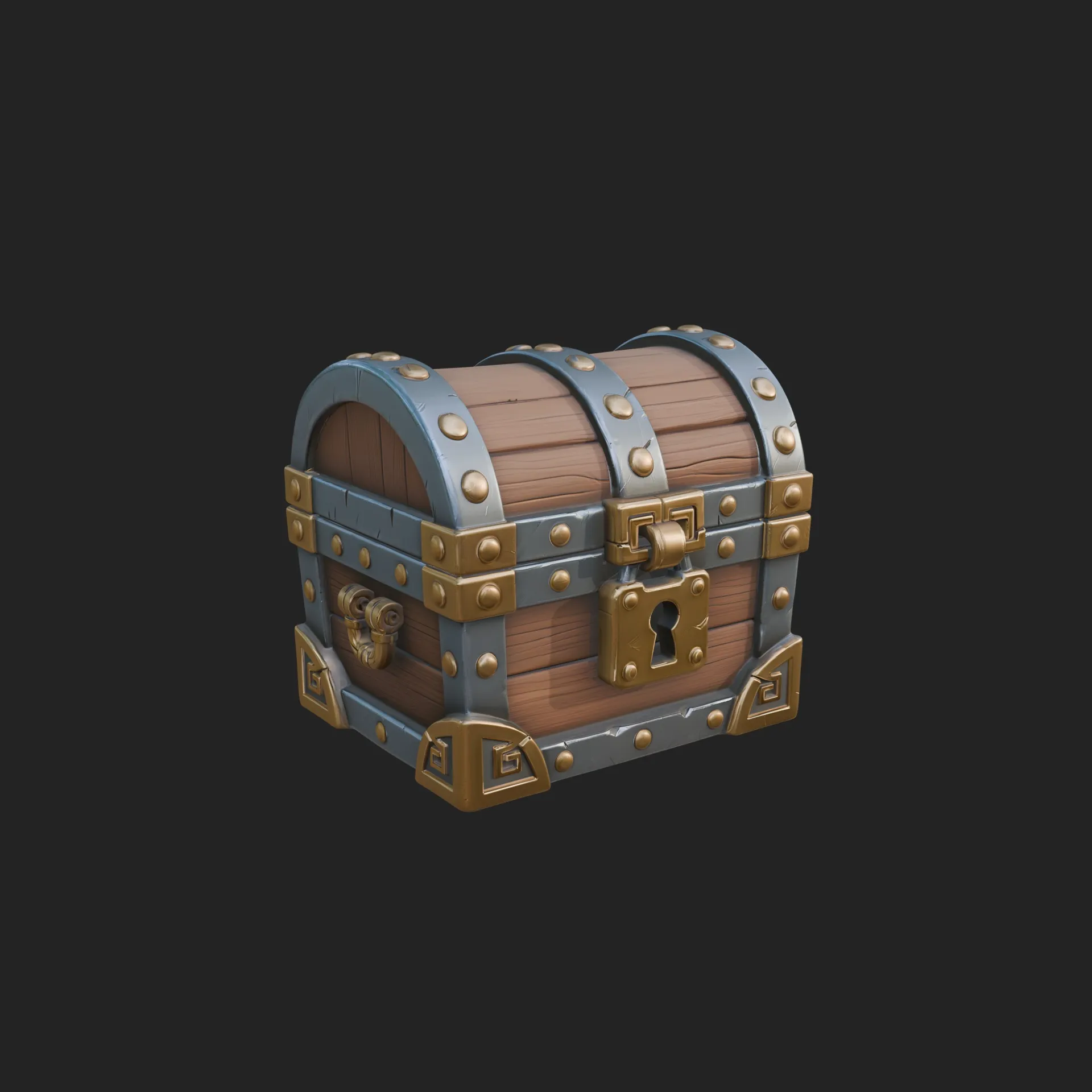 Treasure Chest Model Design 13 - 3D Print Model 3D Print Model .c4d .max .obj .3ds .fbx .stl .blend 