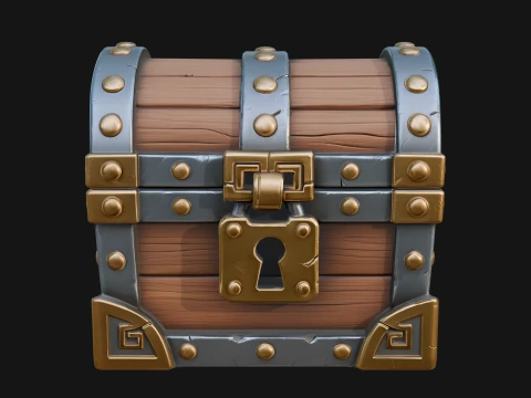 Treasure Chest Model Design 13 - 3D Print Model 3D Print Model