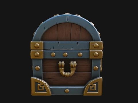 Treasure Chest Model Design 13 - 3D Print Model 3D Print Model
