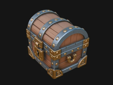 Treasure Chest Model Design 13 - 3D Print Model 3D Print Model