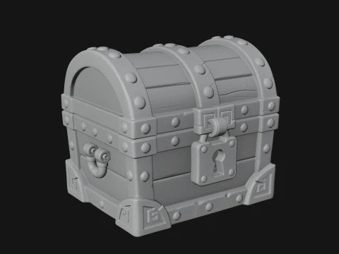 Treasure Chest Model Design 13 - 3D Print Model 3D Print Model