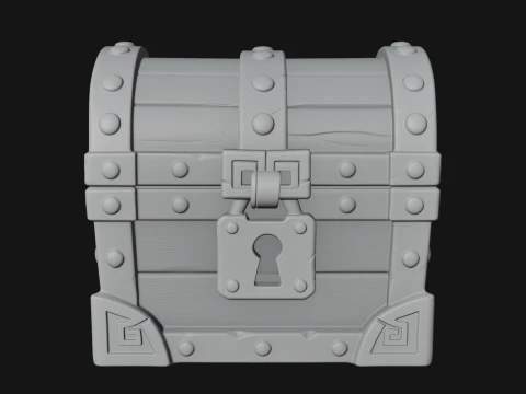 Treasure Chest Model Design 13 - 3D Print Model 3D Print Model