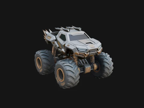 Armored Battle Truck Model Design 3 - 3D Print Model 3D Print Model