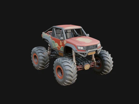 Monster Truck Model Design 9 - 3D Print Model 3D Print Model