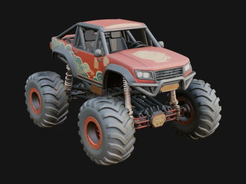 Monster Truck Model Design 9 - 3D Print Model 3D Print Model