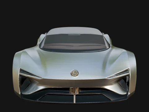 Concept Hypercar Model Design 4 - 3D Print Model 3D Print Model