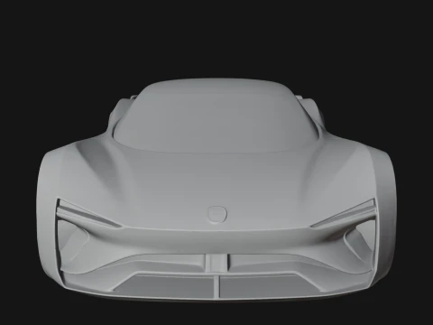 Concept Hypercar Model Design 4 - 3D Print Model 3D Print Model