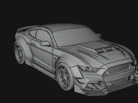 Classic Muscle Car Model Design 10 - 3D Print Model 3D Print Model