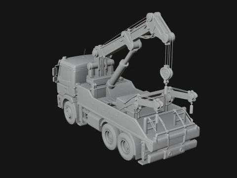 Tow Truck Model Design 9 - 3D Print Model 3D Print Model