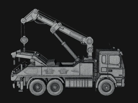 Tow Truck Model Design 9 - 3D Print Model 3D Print Model