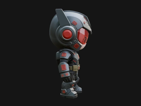 Chibi Mech Robot Statue Design 7 - 3D Print Model 3D Print Model