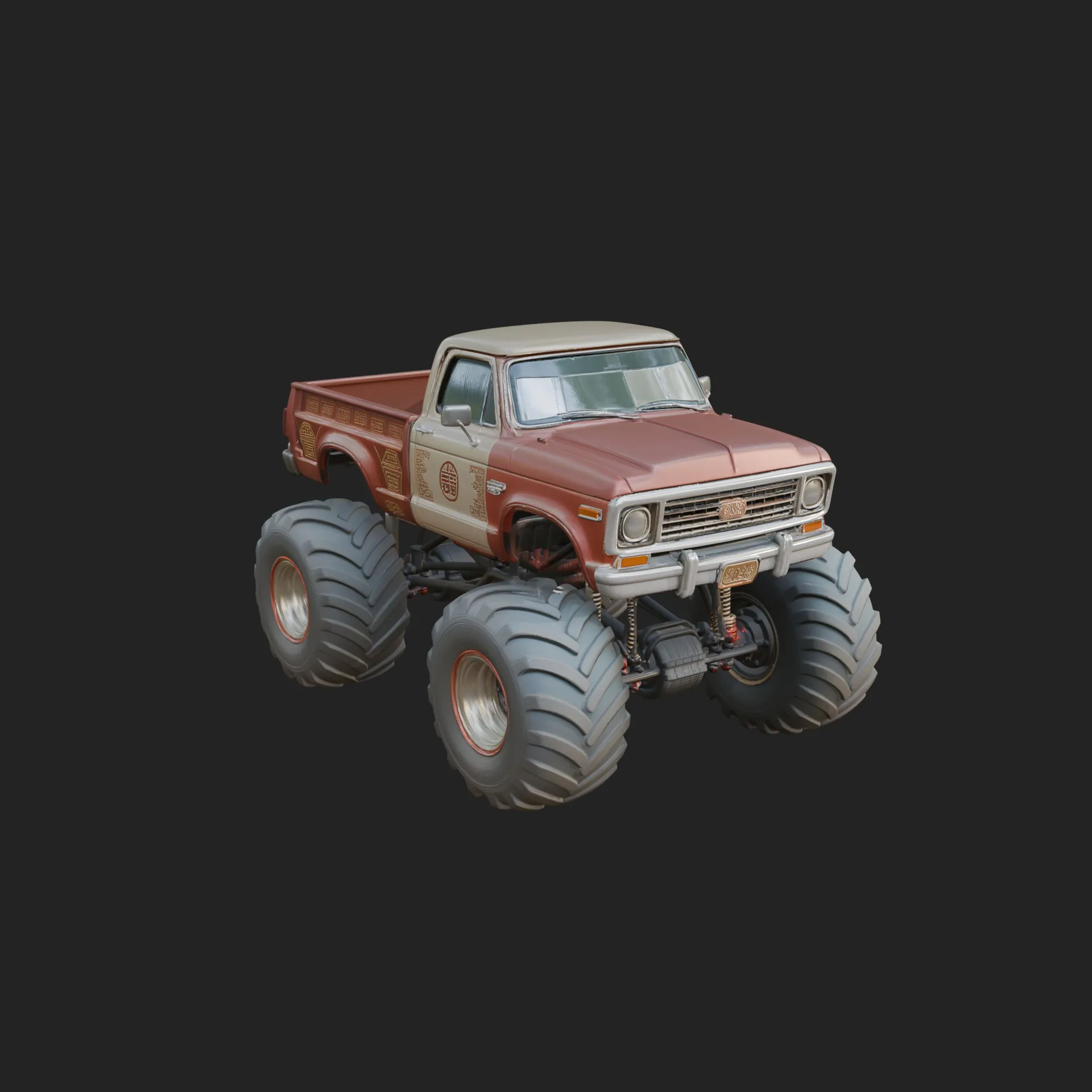 Monster Truck Model Design 10 - 3D Print Model 3D Print Model .c4d .max .obj .3ds .fbx .stl .blend 