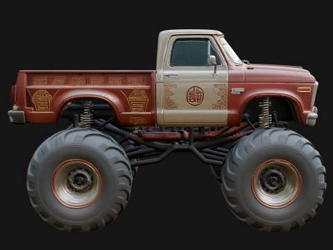 Monster Truck Model Design 10 - 3D Print Model 3D Print Model