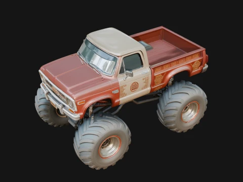 Monster Truck Model Design 10 - 3D Print Model 3D Print Model