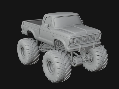 Monster Truck Model Design 10 - 3D Print Model 3D Print Model