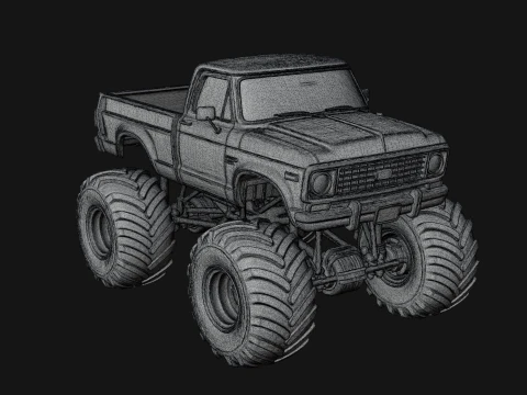 Monster Truck Model Design 10 - 3D Print Model 3D Print Model