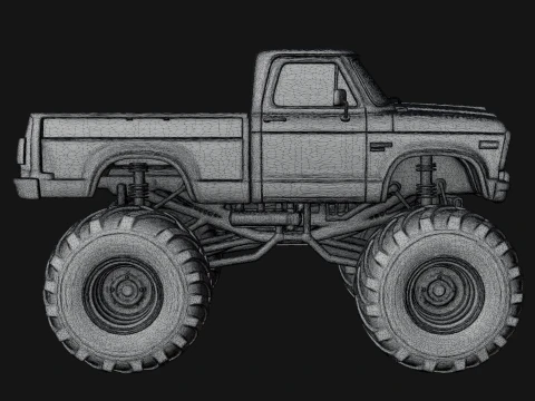 Monster Truck Model Design 10 - 3D Print Model 3D Print Model
