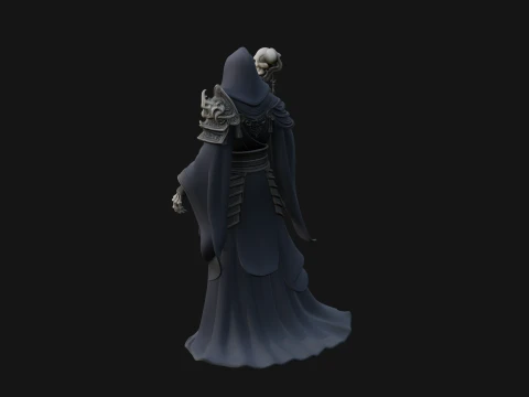 Hooded Skeleton Reaper Statue Design 9 - 3D Print Model 3D Print Model