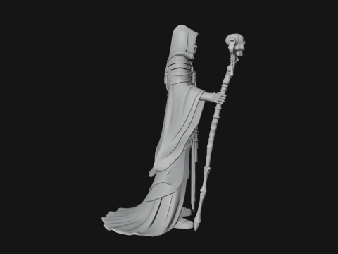 Hooded Skeleton Reaper Statue Design 9 - 3D Print Model 3D Print Model