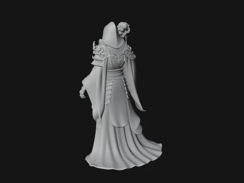 Hooded Skeleton Reaper Statue Design 9 - 3D Print Model 3D Print Model