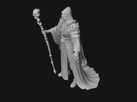 Hooded Skeleton Reaper Statue Design 9 - 3D Print Model 3D Print Model