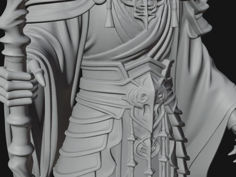 Hooded Skeleton Reaper Statue Design 9 - 3D Print Model 3D Print Model