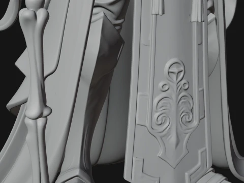 Hooded Skeleton Reaper Statue Design 9 - 3D Print Model 3D Print Model