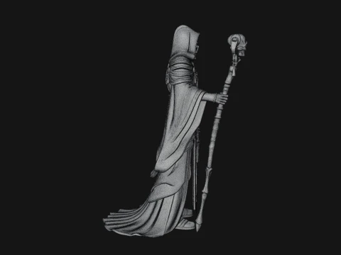 Hooded Skeleton Reaper Statue Design 9 - 3D Print Model 3D Print Model