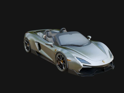 Roadster Supercar Model Design 4 - 3D Print Model 3D Print Model