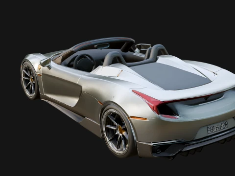 Roadster Supercar Model Design 4 - 3D Print Model 3D Print Model