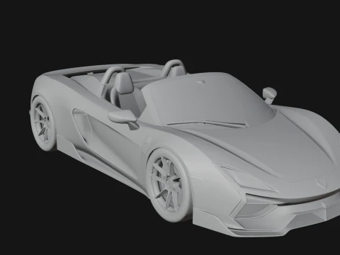 Roadster Supercar Model Design 4 - 3D Print Model 3D Print Model