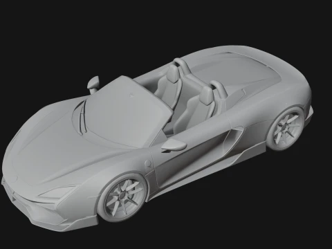 Roadster Supercar Model Design 4 - 3D Print Model 3D Print Model